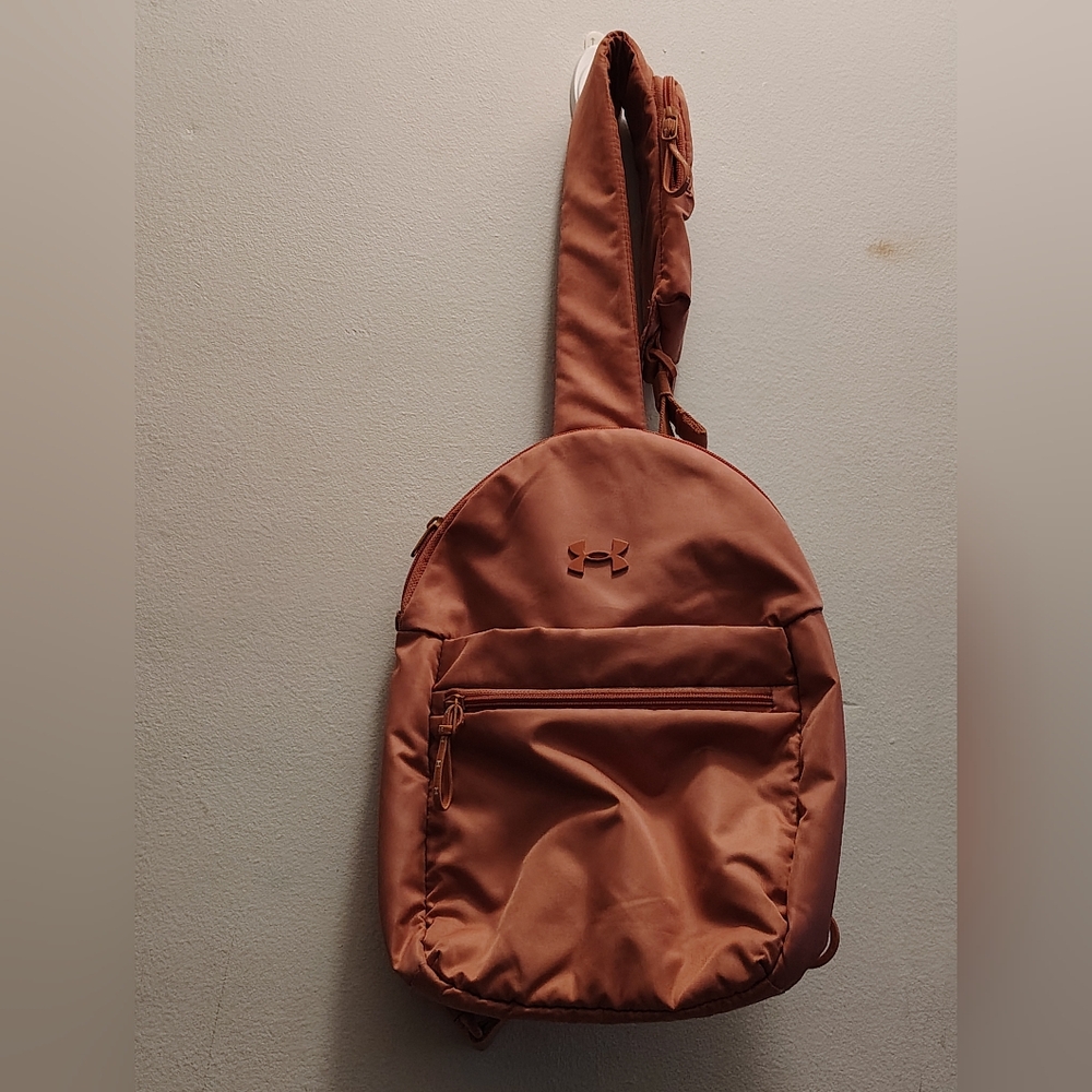 Under Armour Coral Backpack with Pink And Cream Pouch